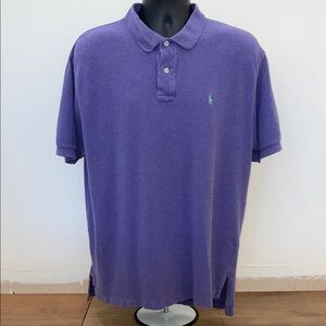 Ralph Lauren Mesh Purple Heather Polo Shirt XL